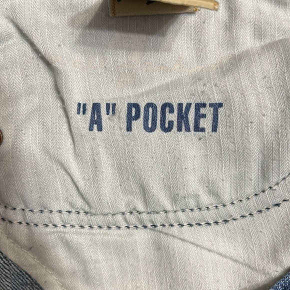 7 For All Mankind A-Pocket Flare Jeans Size 32 Dark Wash Denim - Picture 8 of 16